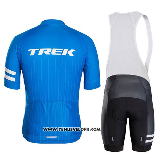 2018 Maillot Ciclismo Trek Bontrager Bleu Manches Courtes et Cuissard